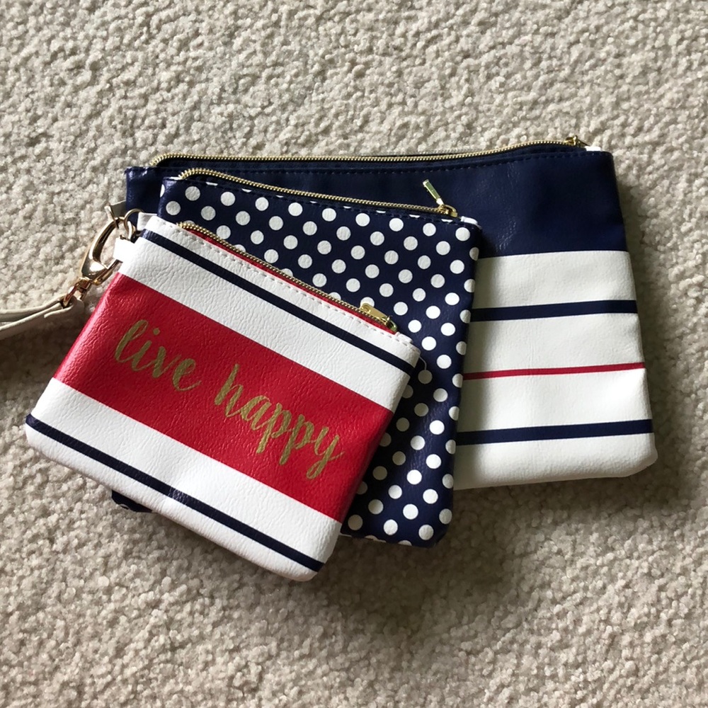 Set of 3 different sized casual bags/purses